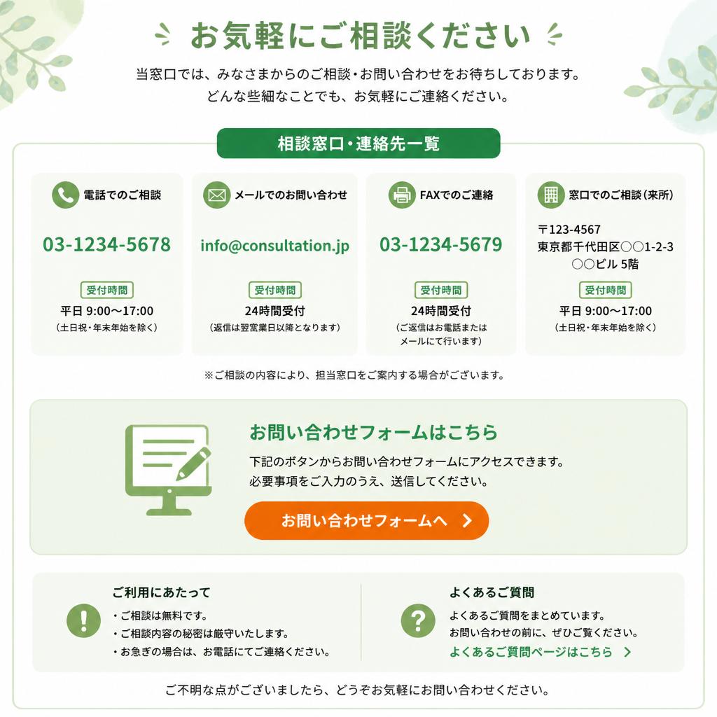 7. お問い合わせ・ご相談