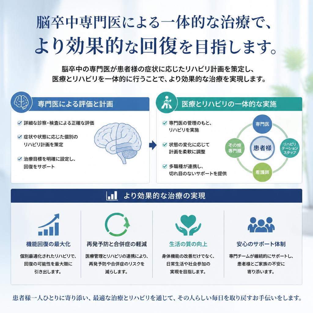 専門医による診療とリハビリの連携