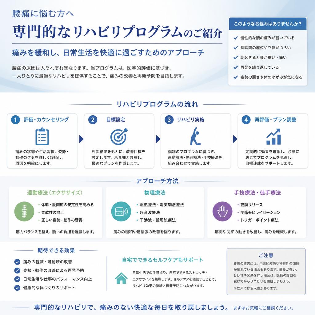 腰痛に特化したプログラム