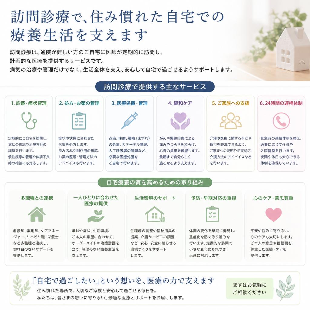 自宅での療養を支えるサービス